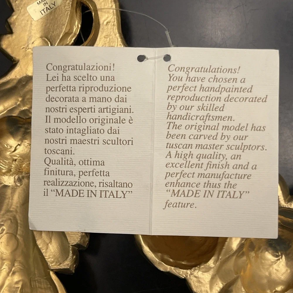 Gold Gilt Baroque Fruit Floral Swag Italy Wall Hanging